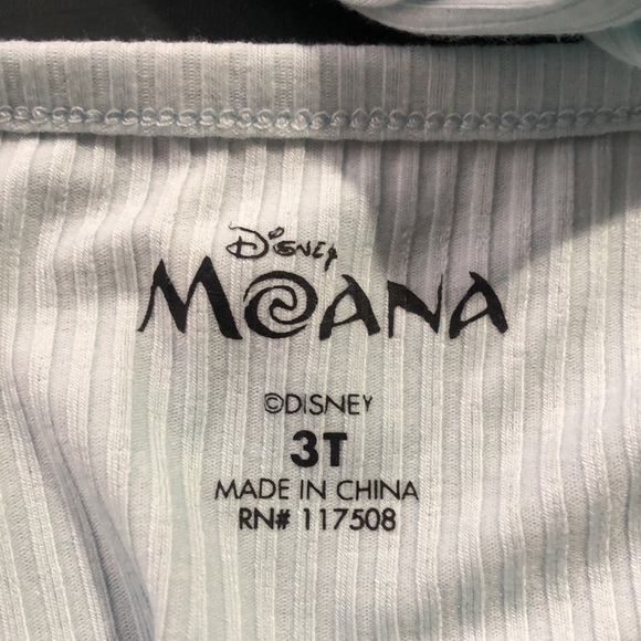 NEW Disney Moana Girls 2 Piece Set Top and Leggings Pants, Size 3T, Blue Gray - Picture 4 of 7